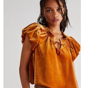 FREE PEOPLE ✨ VELOUR TOP XL